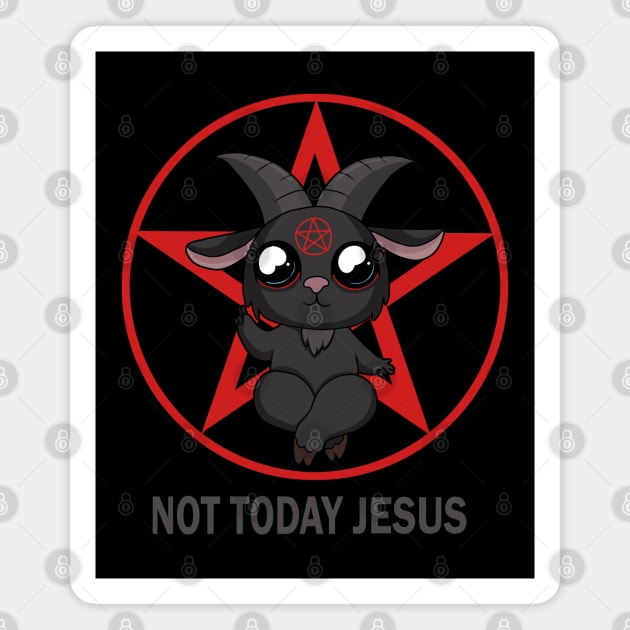 Not today Jesus Magnet by valentinahramov